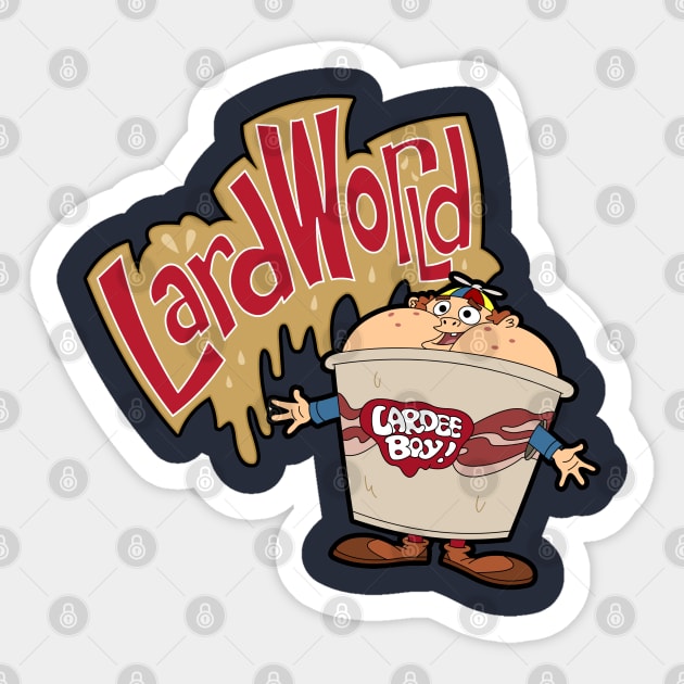 Lard World Sticker by RobotGhost